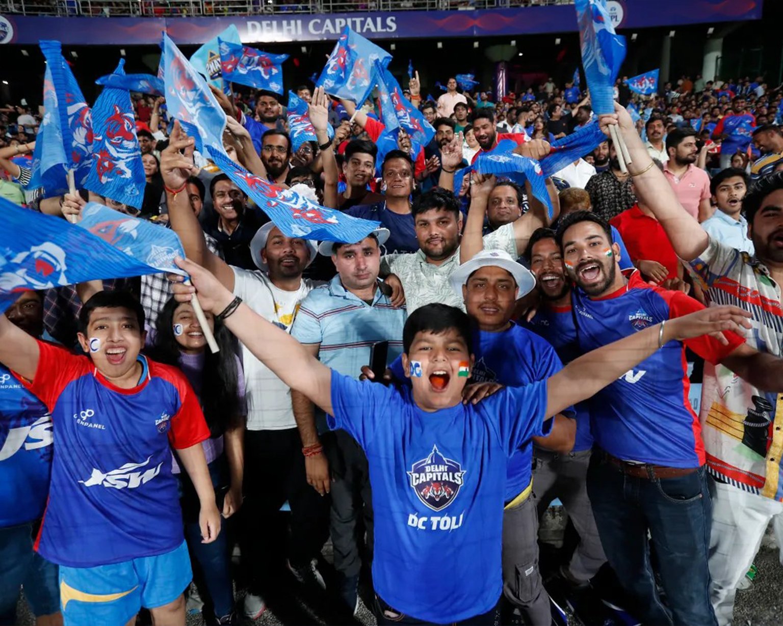 Delhi Capitals Fans Celebrating after IPL 2023 Match